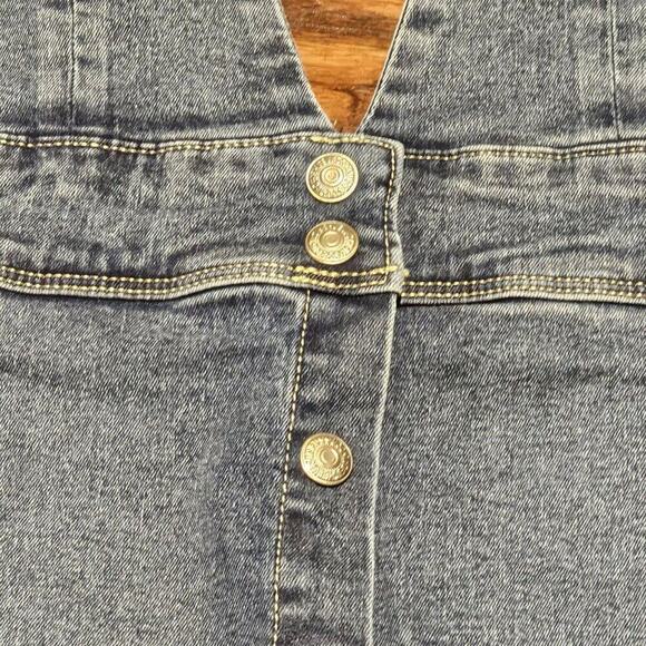 Levis Girls 12R Denim in Bristol Skirtall Overall Dress Western School Mini New - Picture 7 of 7
